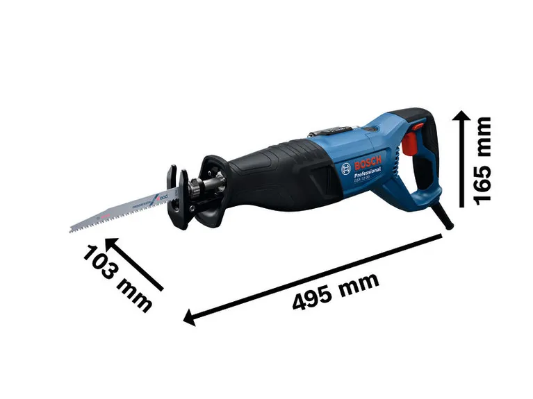 Bosch GSA 12-30 왕복톱의 크기 치수입니다.