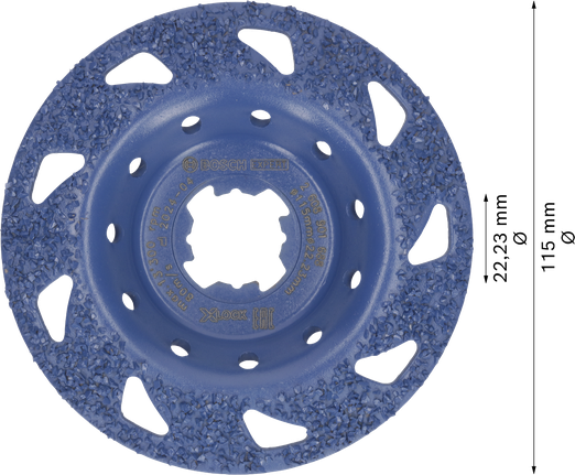 Bosch EXPERT 멀티 소재 카바이드 연삭 헤드, 경사형.