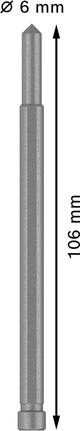PRO Metal TCT 환형 커터 6x106mm용 Bosch 파일럿 핀.