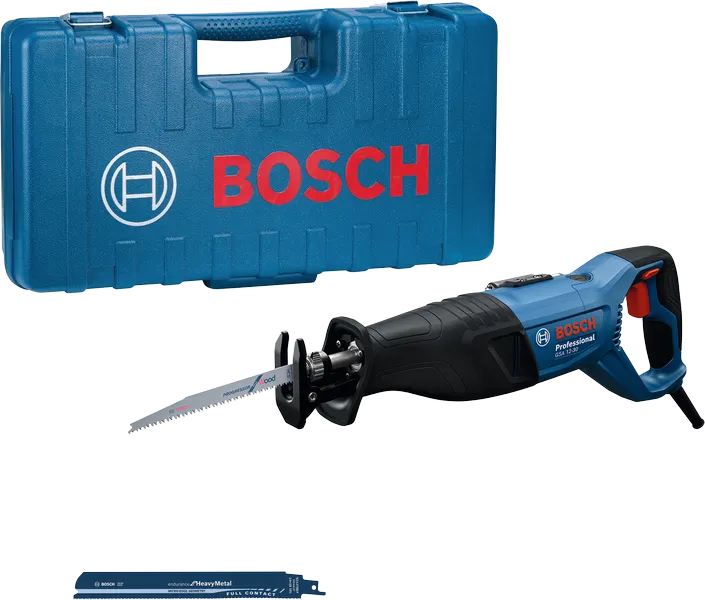 운반 케이스가 포함된 Bosch GSA 12-30 왕복톱.