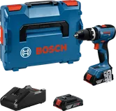 Bosch GSB 18V-65 무선 드릴 세트(케이스 및 배터리 포함).