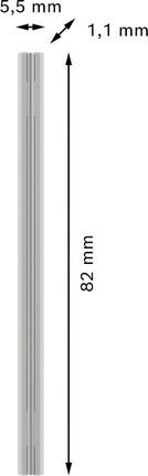 Bosch PRO 플래너 나이프 82 x 5.5 x 1.1 mm.