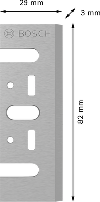 매끄러운 깎기를 위한 Bosch PRO 플래너 나이프 82x29x3mm.