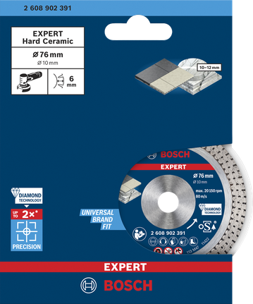 단단한 세라믹용 Bosch 76mm 다이아몬드 절단 디스크.