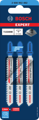 Bosch EXPERT Tough Metal T155HHM 톱날, 3개 팩.