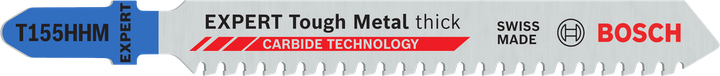 두꺼운 금속에 적합한 Bosch EXPERT Tough Metal T155HHM 톱날.