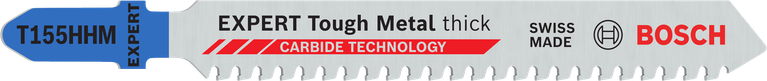 EXPERT Tough Metal thick T155HHM 직쏘날, 3개 두꺼운 금속에 적합한 Bosch EXPERT Tough Metal T155HHM 톱날.