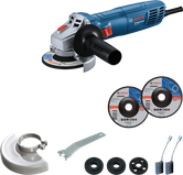디스크와 액세서리가 포함된 Bosch GWS 700 각도 그라인더.