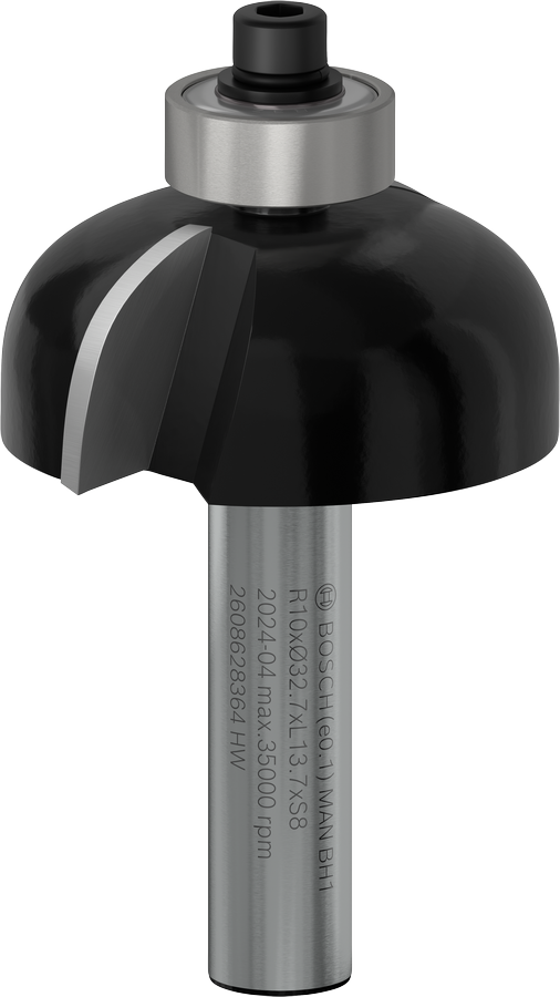 Bosch PRO 라우터 비트 커버 반경 10mm, 섕크 8mm.