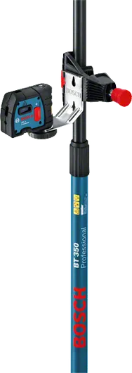 BT 350 레이저 레벨링 도구가 장착된 Bosch BT 350 텔레스코픽 폴.