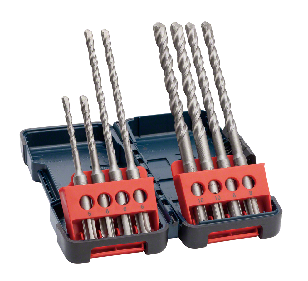 Bosch 8피스 해머 드릴 비트 세트 SDS 플러스-3 (견고한 상자 포함).