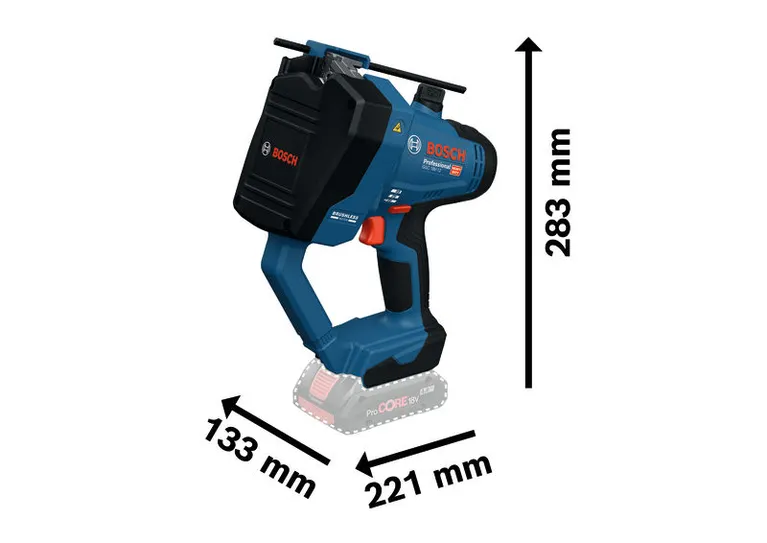 Bosch GGC 18V-12 무선 나사봉 커터, 소형 사이즈.