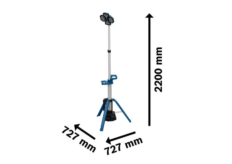 Bosch GLT18V-5000 무선 작업 현장 조명, 삼각대 높이 2200mm.