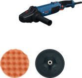 패드와 백킹 플레이트가 포함된 Bosch GPO 11-180 광택기.