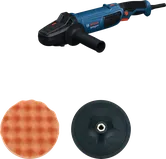 패드와 백킹 플레이트가 포함된 Bosch GPO 11-180 광택기.