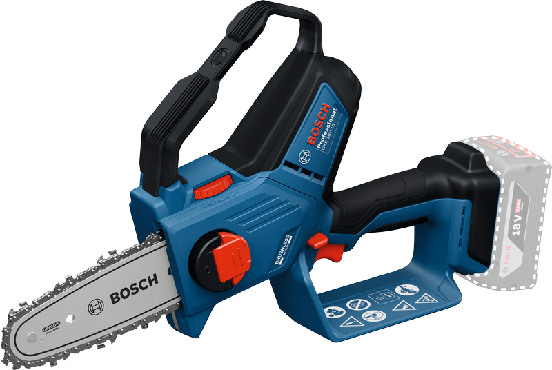 Bosch GKE 18V-15 무선 가지치기 톱은 빠른 가지 절단에 적합합니다.