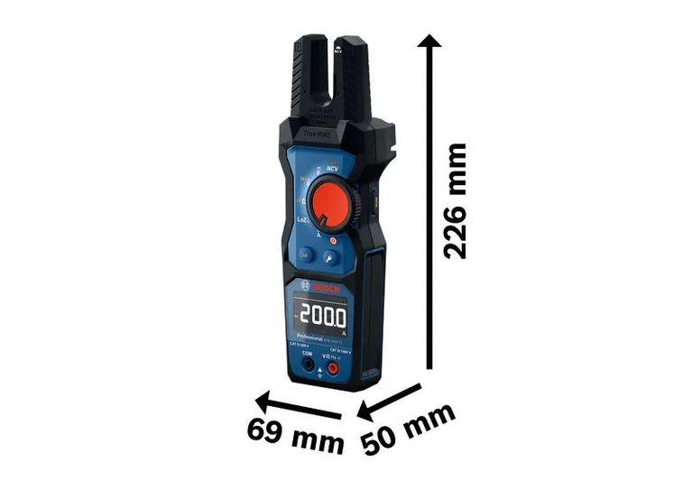 디지털 디스플레이가 장착된 Bosch GFM 1000-15 포크 미터.