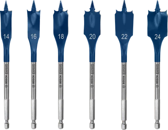 Bosch EXPERT 셀프 컷 스피드 스페이드 드릴 비트 세트 6개.