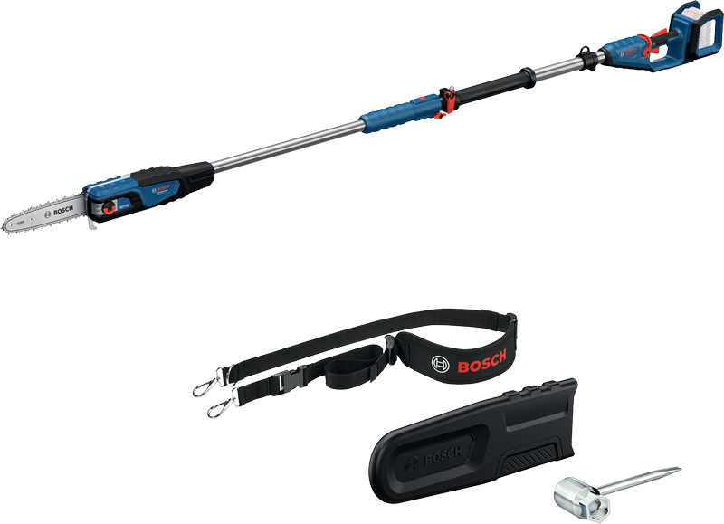 텔레스코픽 핸들과 액세서리가 포함된 Bosch GKE 18V-25 폴톱.