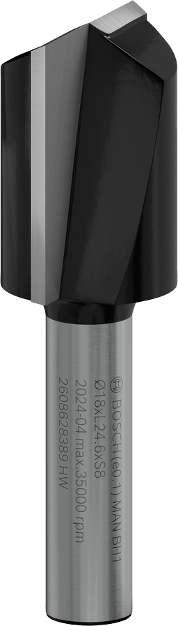 Bosch PRO 라우터 스트레이트 비트 2개 플루트 18x24.6mm.