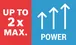 최대 전력 2배.