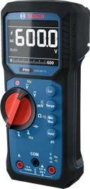Bosch GDM 600-15 디지털 멀티미터, 600볼트 표시.
