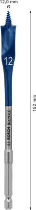 Bosch EXPERT 셀프컷 스피드 스페이드 드릴 비트 12 x 152 mm.