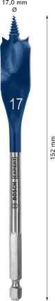 Bosch EXPERT 셀프컷 스피드 스페이드 드릴 비트 17 x 152 mm.
