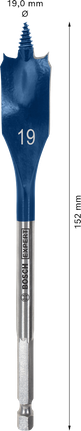 Bosch EXPERT 셀프컷 스피드 스페이드 드릴 비트 19mm.