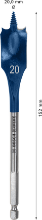 Bosch EXPERT 셀프컷 스피드 스페이드 드릴 비트 20 x 152 mm.