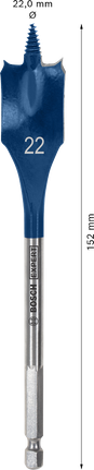 Bosch EXPERT 셀프컷 스피드 스페이드 드릴 비트 22 x 152 mm.