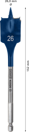 Bosch EXPERT 셀프컷 스피드 스페이드 드릴 비트 26 x 152 mm.