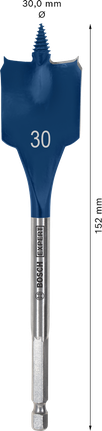 Bosch EXPERT 셀프컷 스피드 스페이드 드릴 비트 30 x 152 mm.
