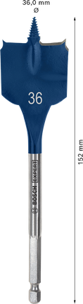Bosch EXPERT 셀프컷 스피드 스페이드 드릴 비트 36 x 152 mm.