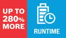 280% 더 긴 런타임.