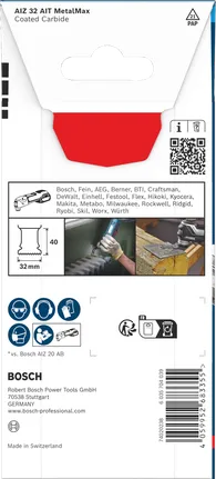 Bosch EXPERT AIZ 32 AIT MetalMax 32×40mm 플런지 컷 블레이드.