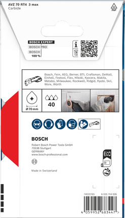 Bosch EXPERT AVZ 70 RT4 3 max 카바이드 그라우팅 플레이트, 직경 70mm.
