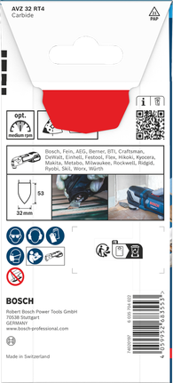 Bosch EXPERT AVZ 32 RT4 샌딩 핑거 32×53mm.