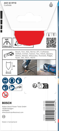 Bosch EXPERT AVZ 32 RT10 카바이드 샌딩 핑거 액세서리.