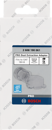 Bosch PRO 집진 어댑터 패키징.