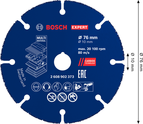 Bosch EXPERT 다중 소재 카바이드 절단 디스크 76x10mm.