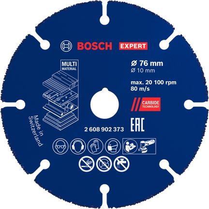Bosch EXPERT 다중 소재 카바이드 절단 디스크 76mm.