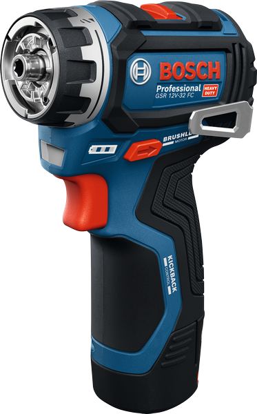 브러시리스 모터가 장착된 Bosch GSR 12V-32 FC 스크루드라이버.