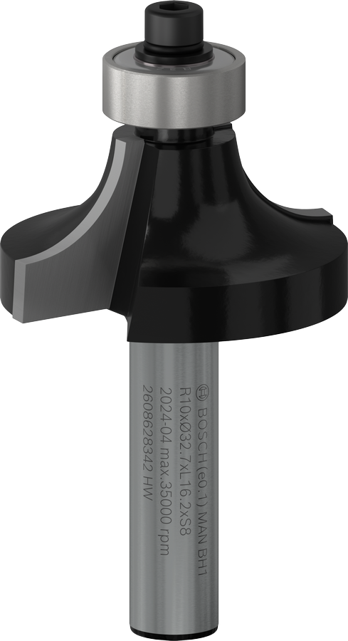 Bosch PRO 라우터 비트 라운딩 오버 R10 섕크 8mm.