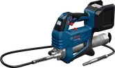 호스가 부착된 Bosch GFP 18V-10 무선 그리스 건.