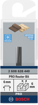 Bosch PRO 라우터 스트레이트 비트 6mm.