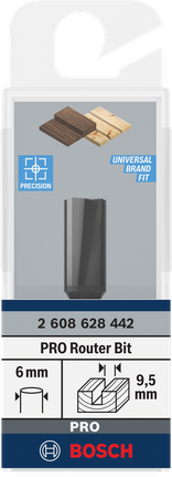 Bosch PRO 라우터 스트레이트 비트 9.5mm 3/8″.