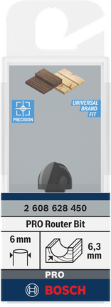 Bosch PRO 라우터 비트 코어 박스 6.3mm 섕크 6mm.