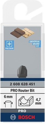 Bosch PRO 라우터 비트 코어 박스 4.7mm 6mm 섕크.