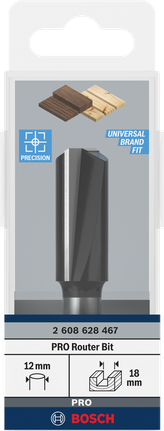 Bosch 18×40mm PRO 라우터 스트레이트 비트.